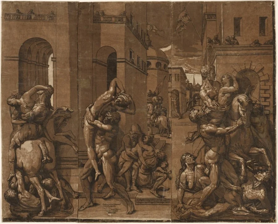 The Abduction of the Sabine Women, by Andrea Andreani, 1585