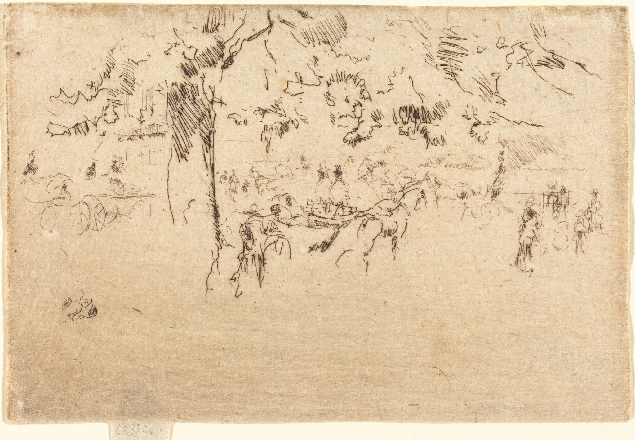 Saint James's Park, by James McNeill Whistler, ink, 1885
