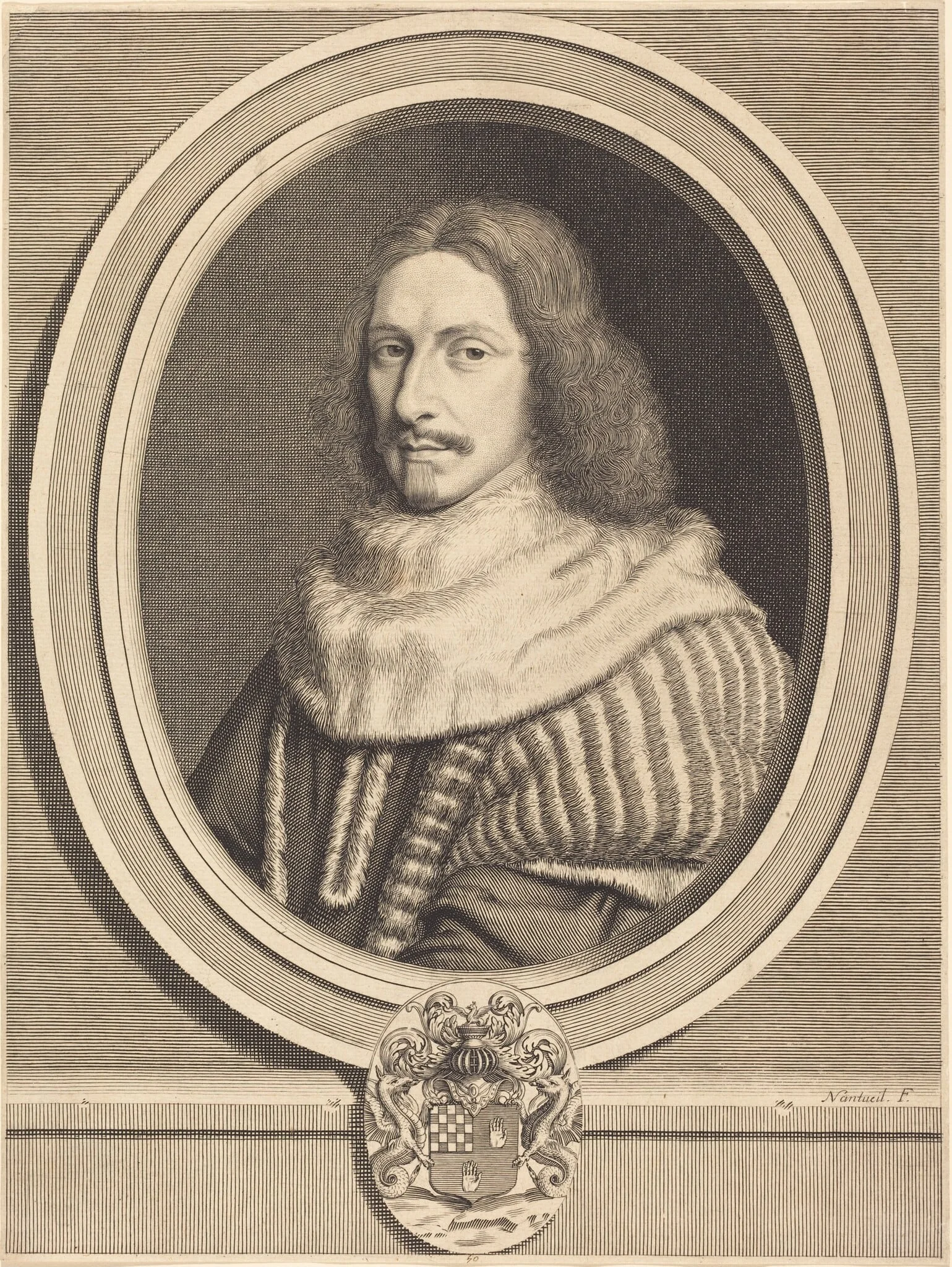 Nicholas Potier de Novion, by Robert Nanteuil, ink, 1650