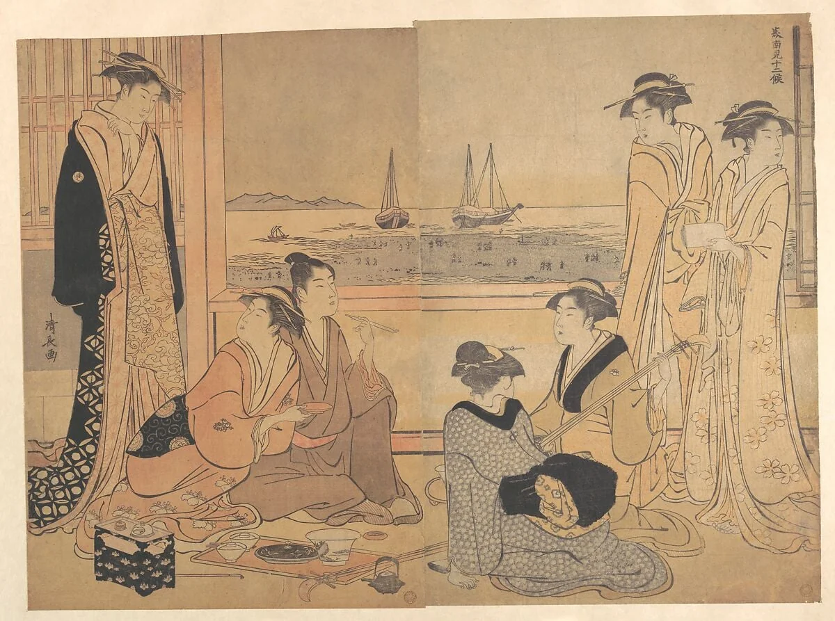 Untitled, by Torii Kiyonaga, ink, 1783