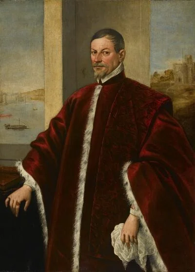 Venetian Nobleman, by Domenico Tintoretto, oil, 1596