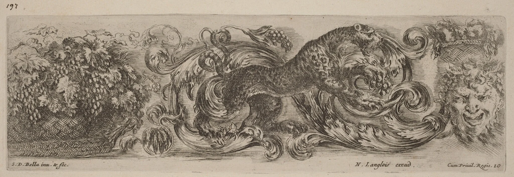 Ornamental Frieze with Leopard