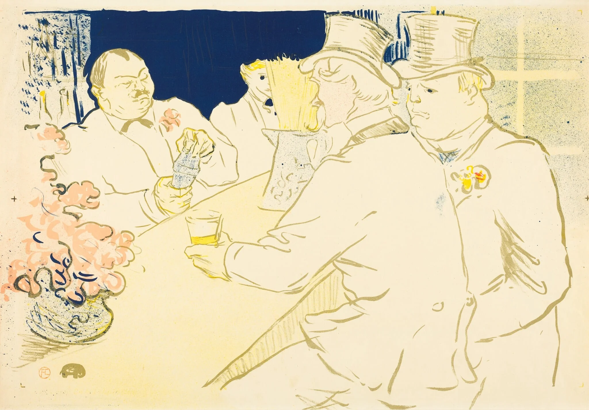 Irish and American Bar, rue Royale, by Henri de Toulouse-Lautrec, ink, 1896