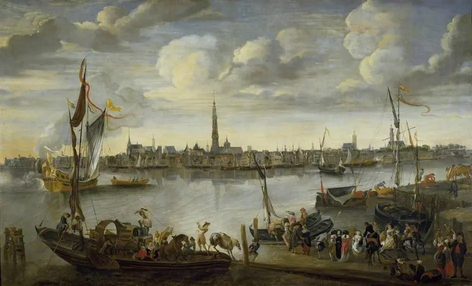 View of the Roads of Antwerp from the West Bank