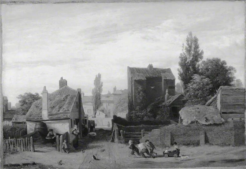 The Mall, Kensington Gravel Pits, by William Mulready, oil, 1811