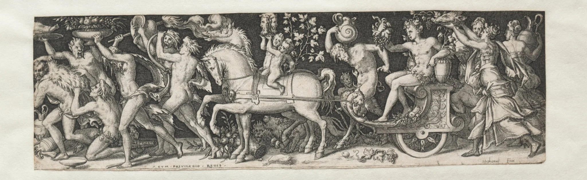 Combats and Triumphs No. 5:  The Triumph of Bacchus, by Etienne Delaune, 1561