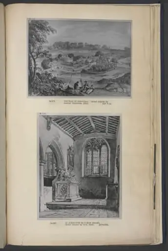 Side chapel in an old church, with altar tomb