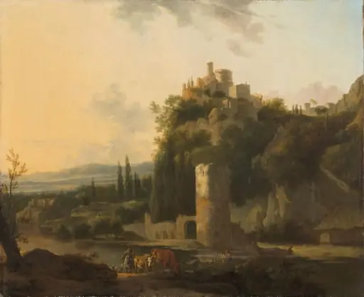 Italina landscape with round tower
