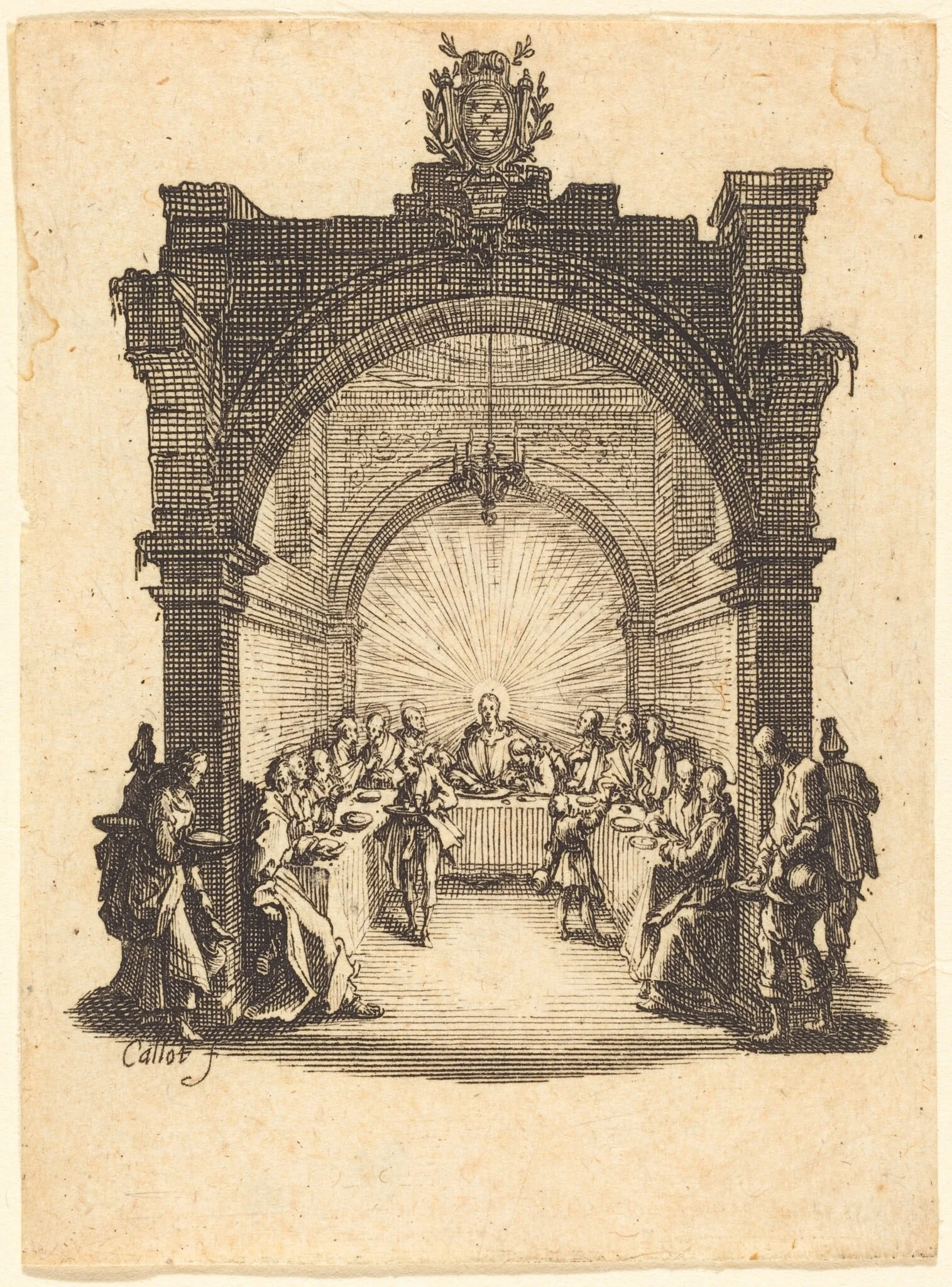 The Last Supper, by Jacques Callot, ink, 1624
