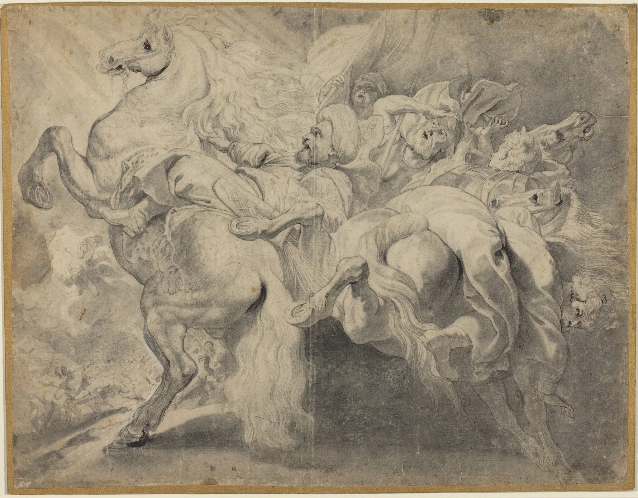 The Defeat of Sennacherib, by Pieter Claesz Soutman, ink, 1619