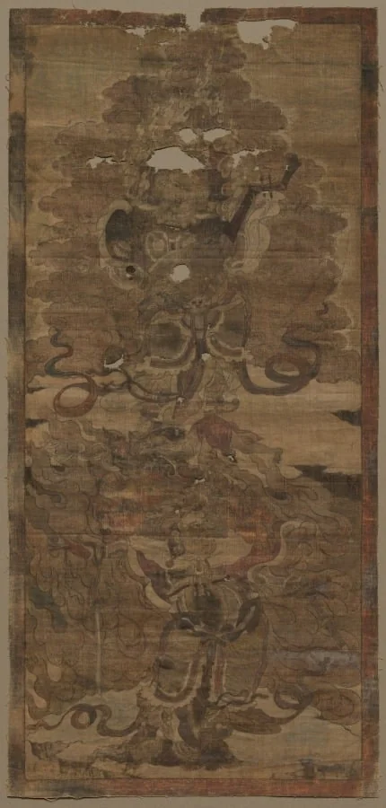 Guardian Kings:  Dhrtarastra and Virupaksa, by Unknown, unspecified, 1304