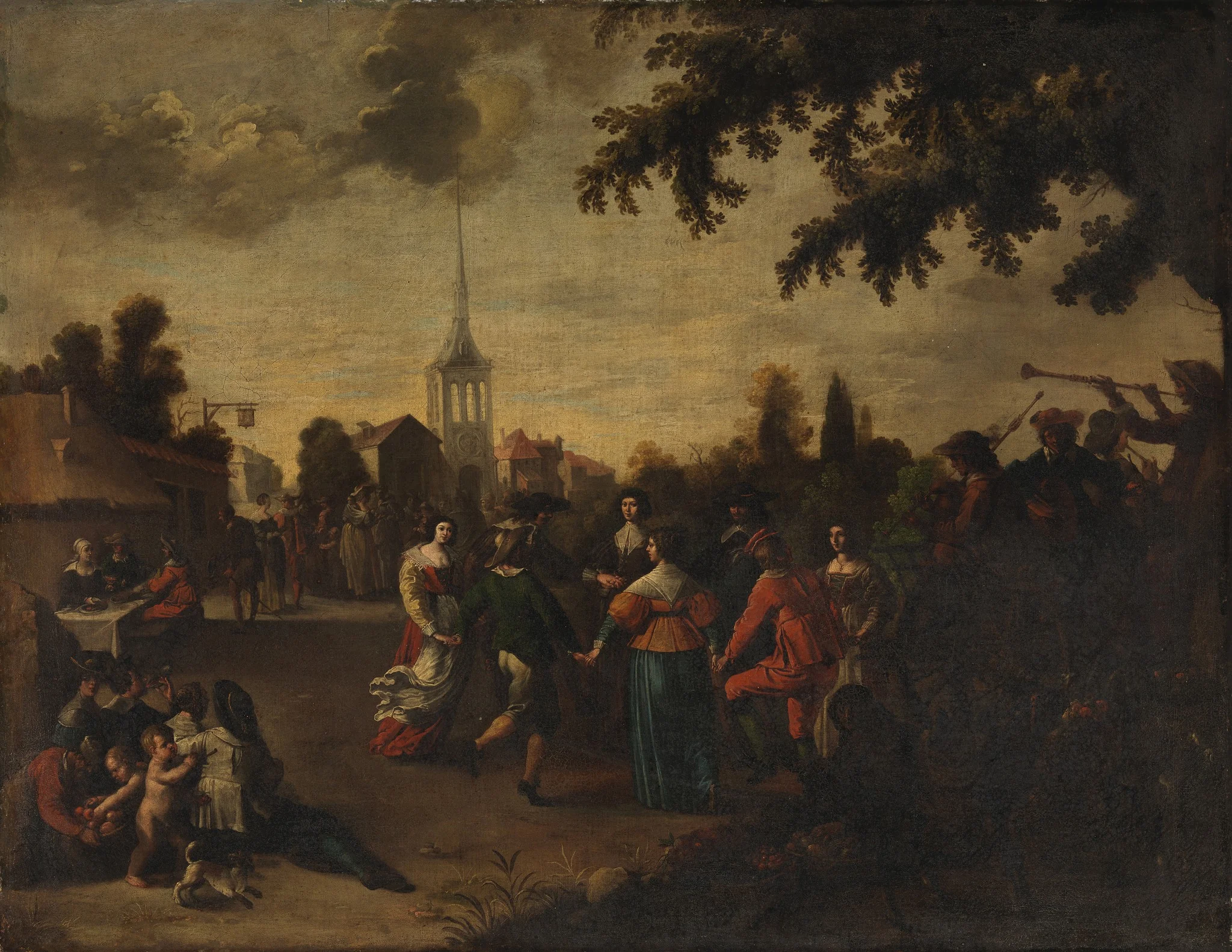 Village Merrymaking, by Unknown, oil