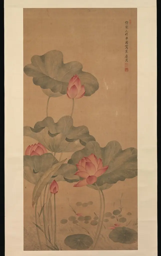 Red Lotus and Fish