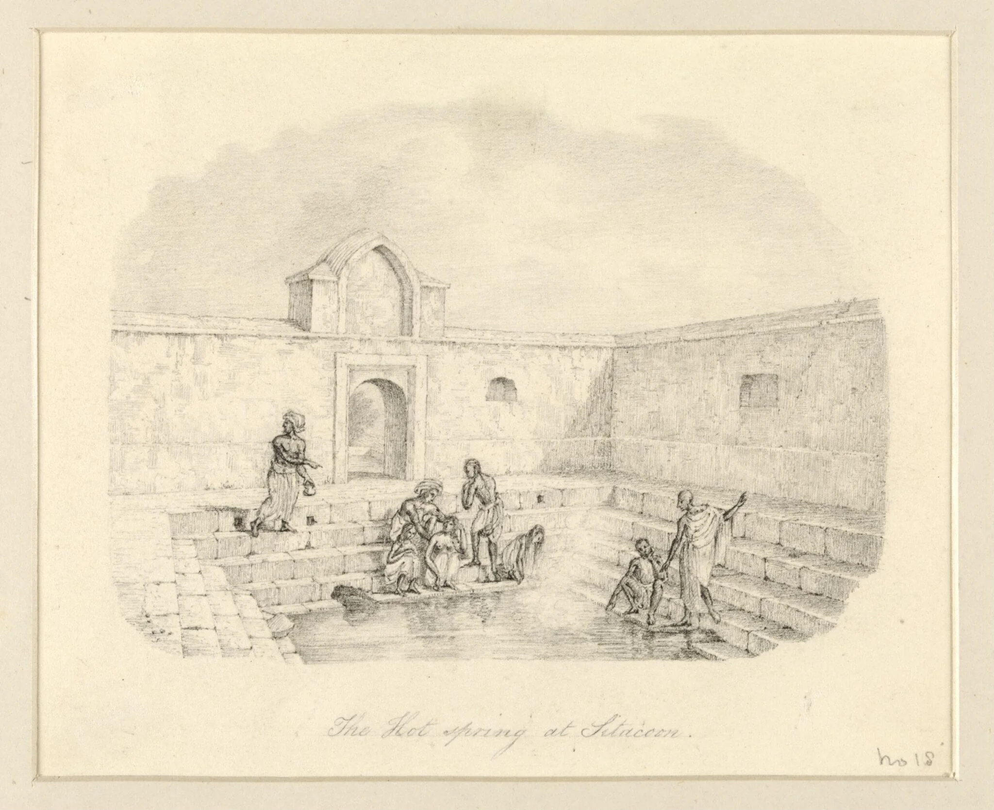 The Hot Spring at Sitacoon, by Robert Captain Smith, 1830