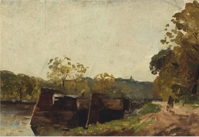 Barges on a River