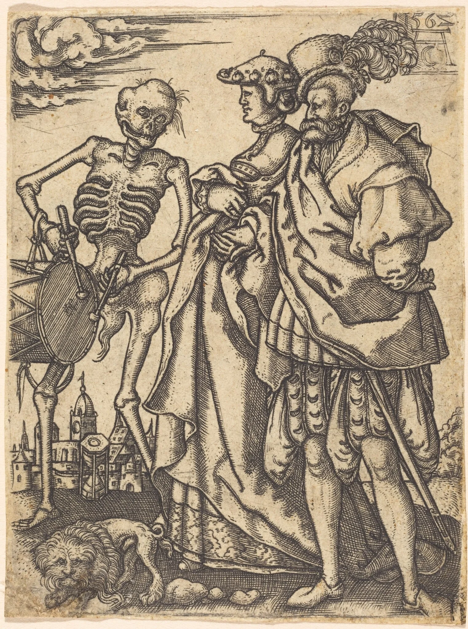 Dance of Death I, by Allaert Claesz, ink, 1562