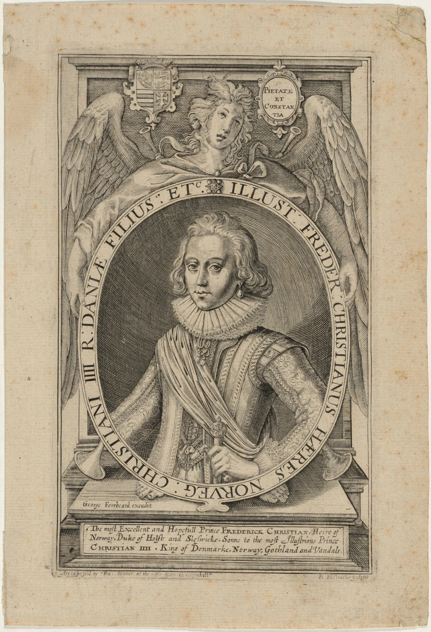 Frederick Christian of Denmark, by Renold Elstrack, ink, 1598