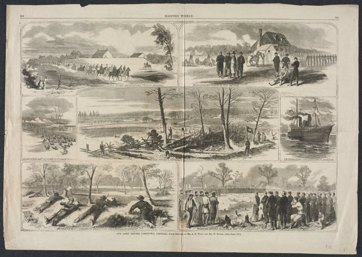Our Army before Yorktown, Virginia, by Winslow Homer, 1862