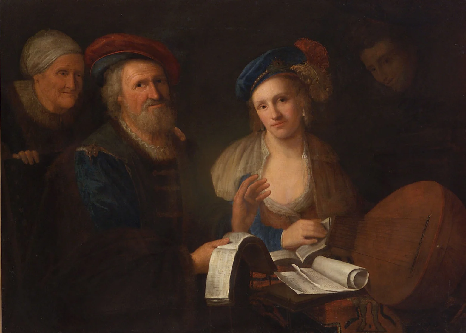 Musizierende Gesellschaft, by Gerrit Willemsz Horst, unspecified, 1642
