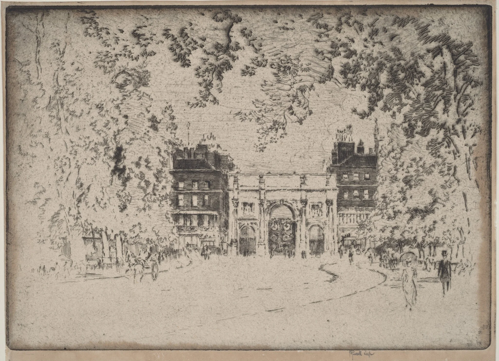 The Marble Arch, by Joseph Pennell, ink, 1905
