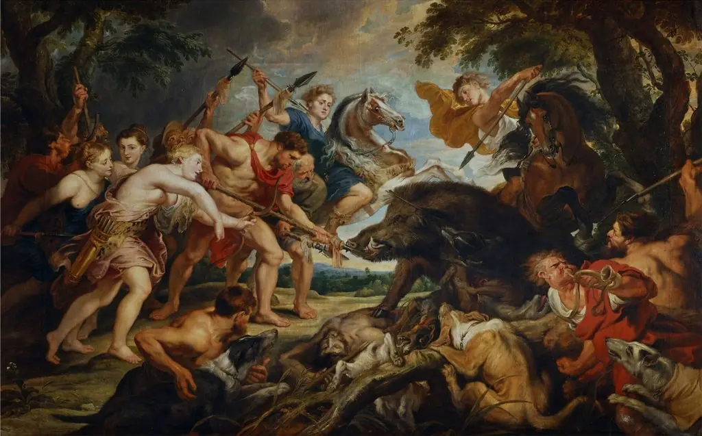 The hunt of Meleagros and Atalante