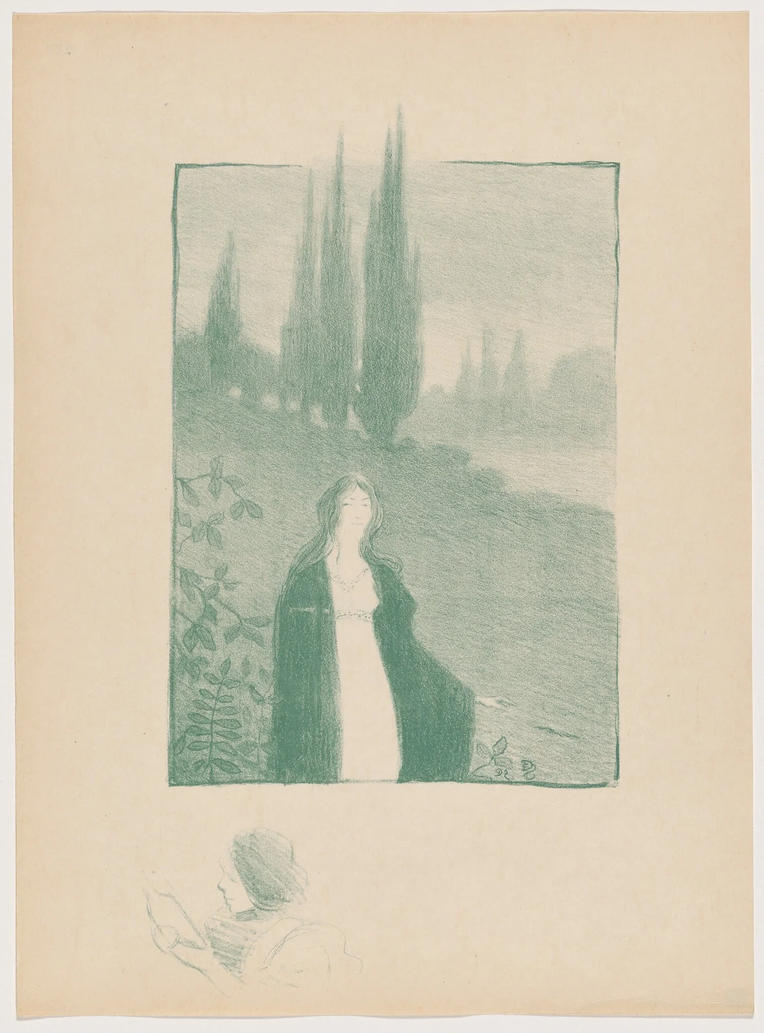 Invocation mémoriale, by Maurice Dumont, ink, 1895