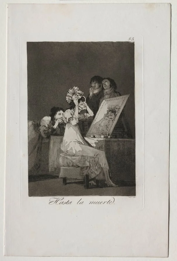 Until Death, Plate 55, by Francisco Goya, 1799