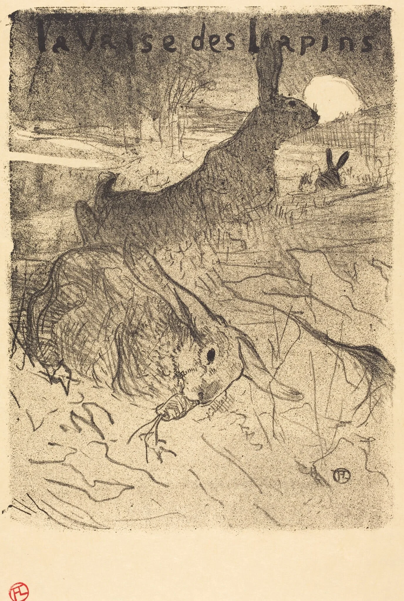 La valse des lapins, by Henri de Toulouse-Lautrec, ink, 1895