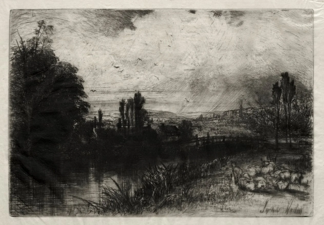 On the Test, by Francis Seymour Haden, 1859