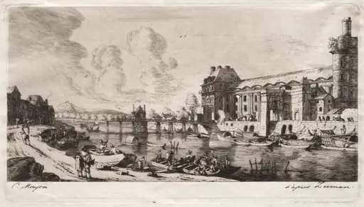 The Pavillon de Mademoiselle and part of the Louvre