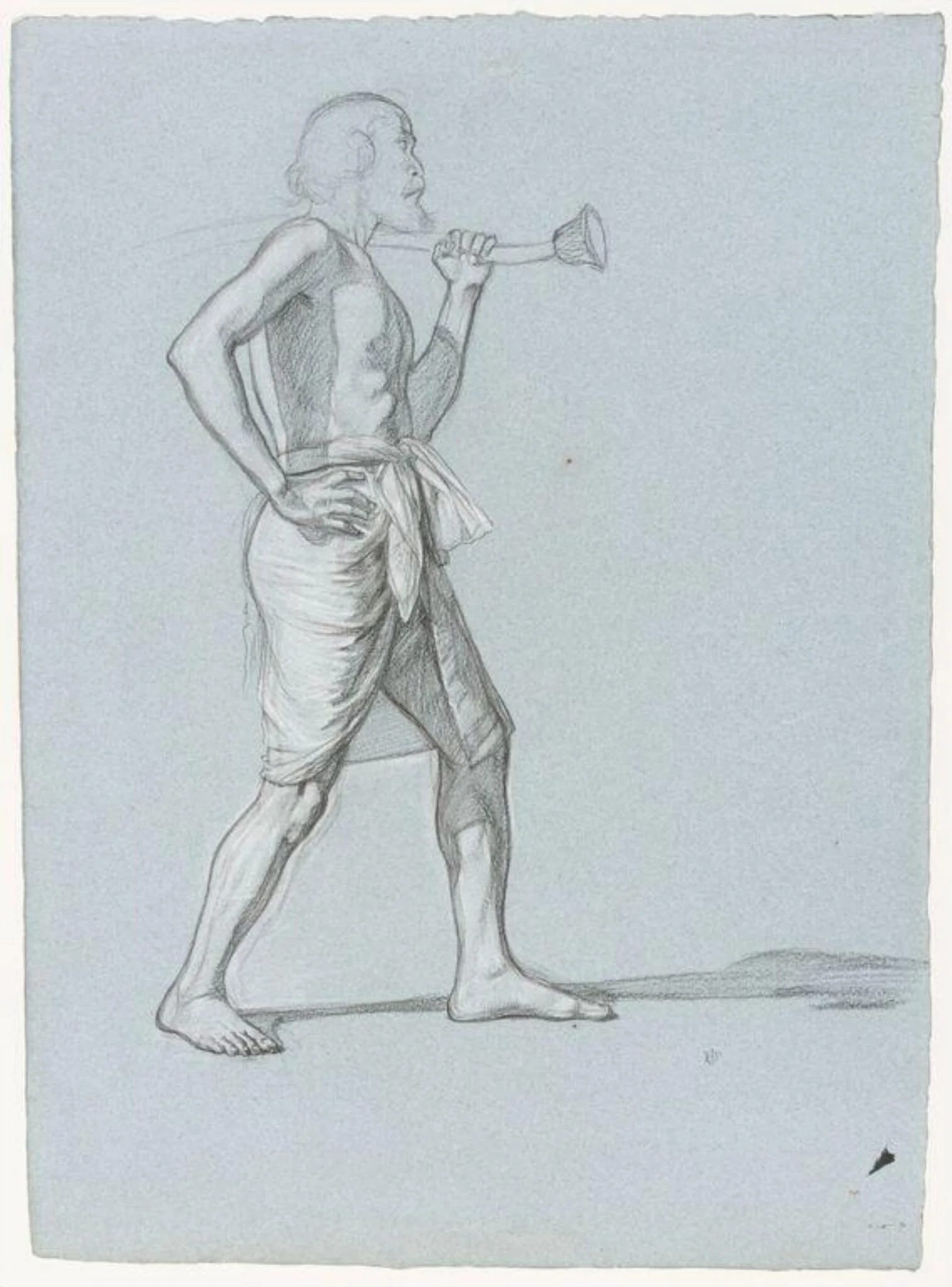 Study for a figure in 'Israel in Egypt', by Edward John, Sir Poynter, 1867