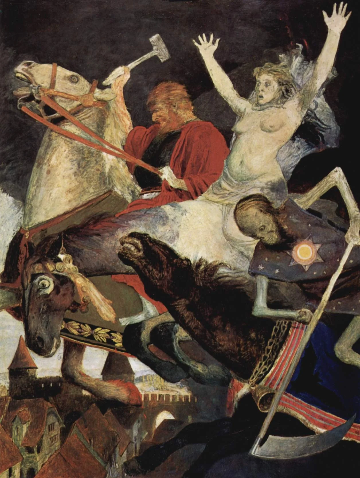 War, by Arnold Böcklin, tempera, 1899