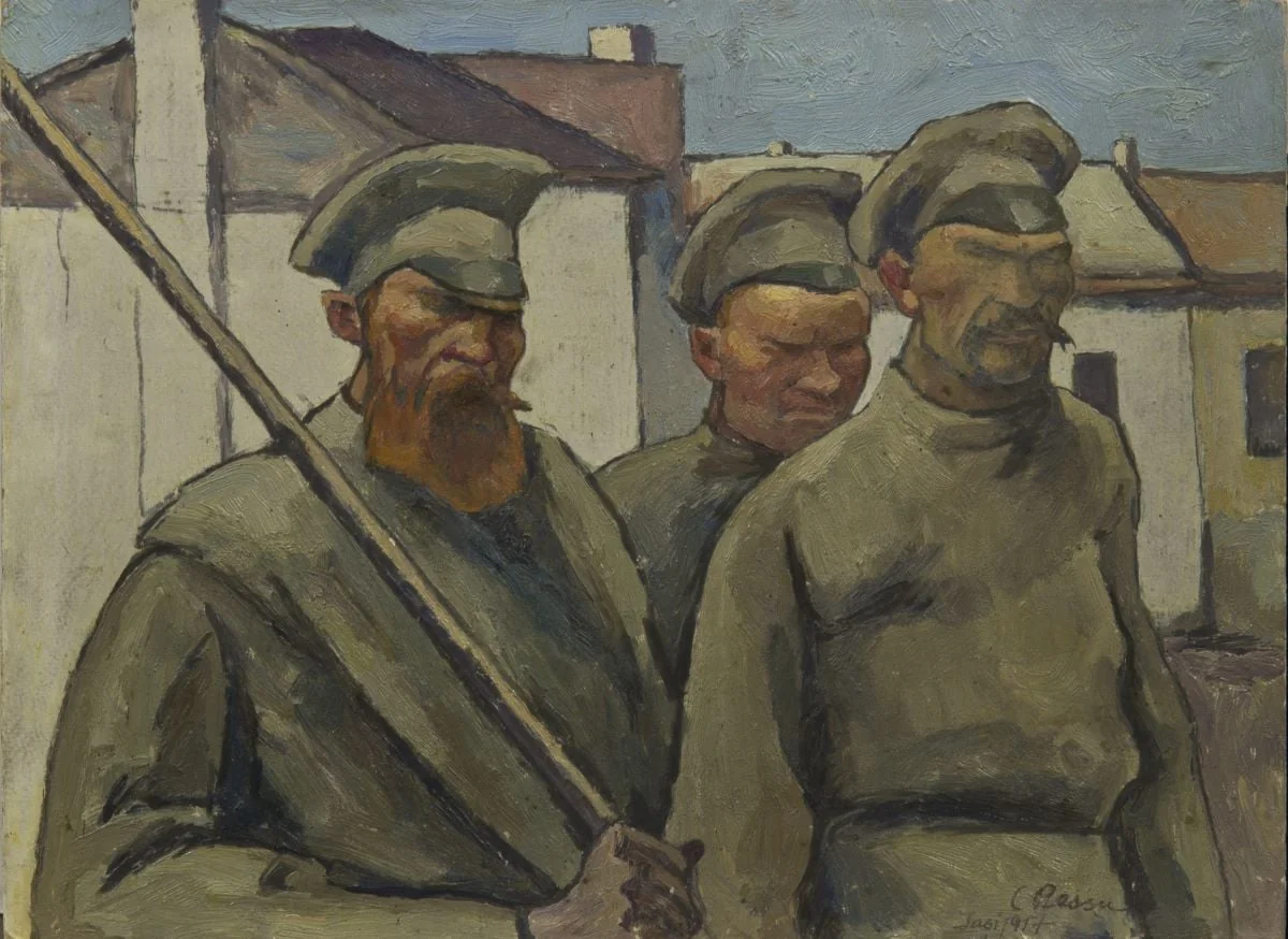 Soldați din timpul revoluției rusești la Iași, 1917