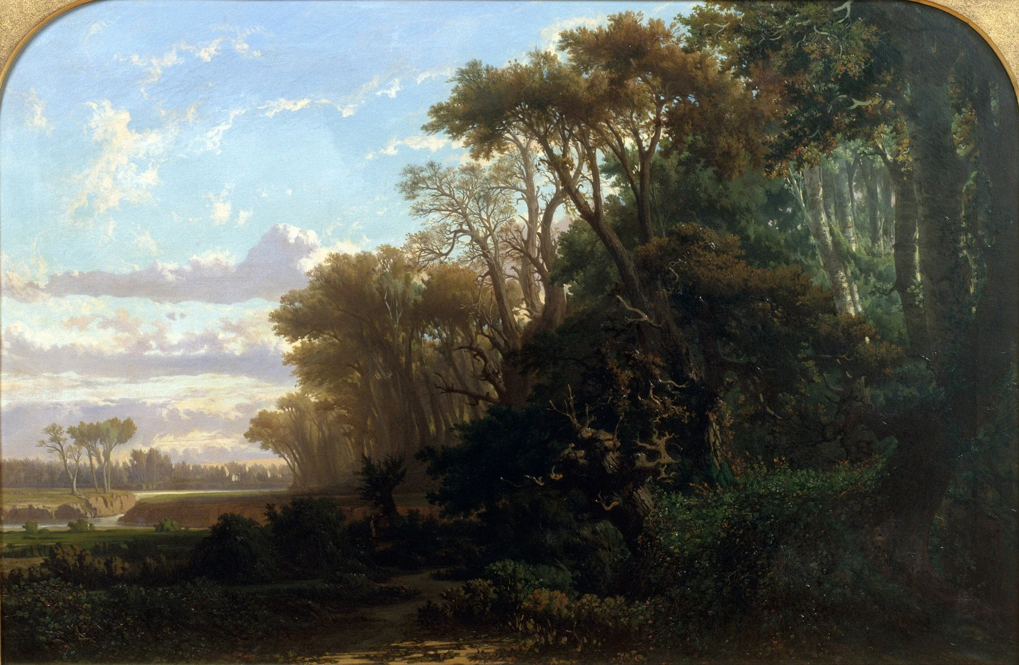 Landscape with Woods, by Lluís Rigalt, oil, 1866