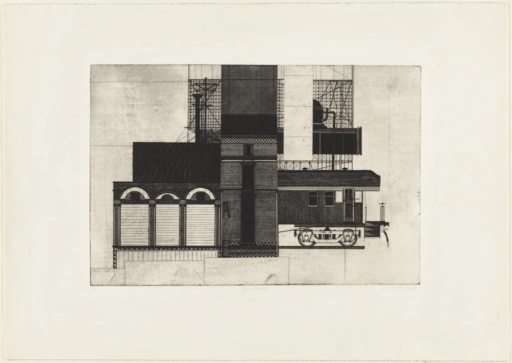 Untitled, by Carl Bianga, ink, 1960