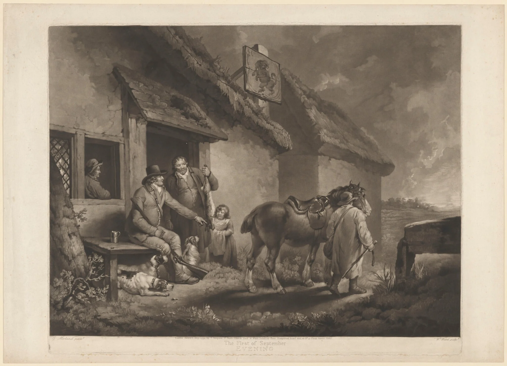 The First of September, Evening, by William Ward, ink, 1794