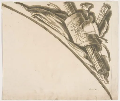 Design for an illusionistic panel in the Great Hall at Blenheim Palace