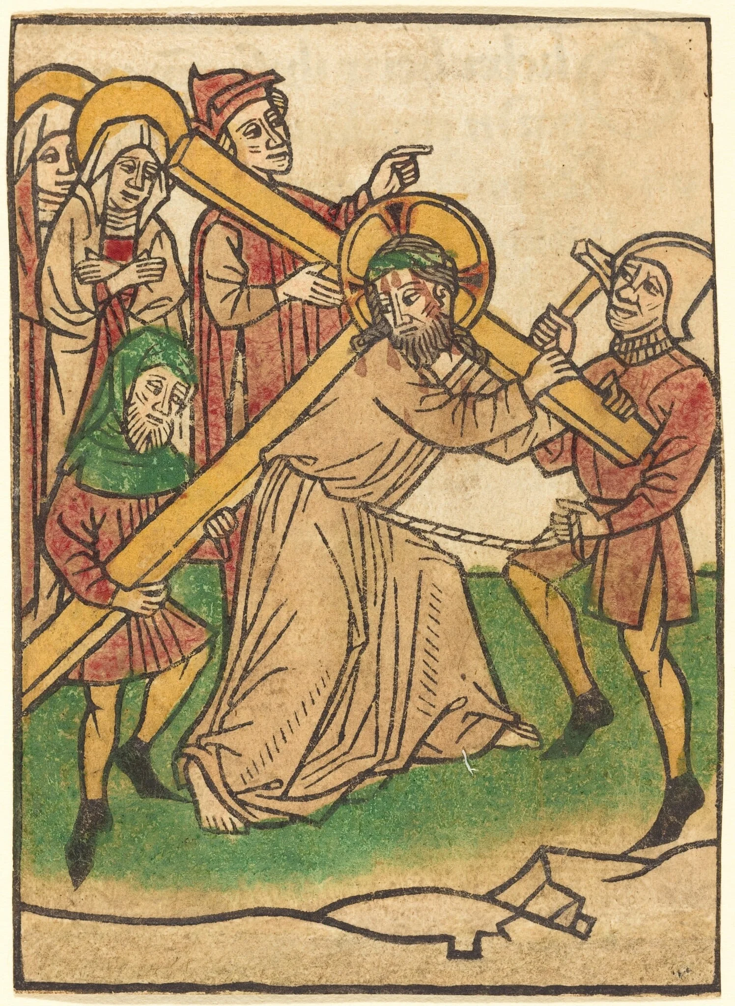 The Carrying of the Cross, by Ludwig of Ulm, ink, 1450