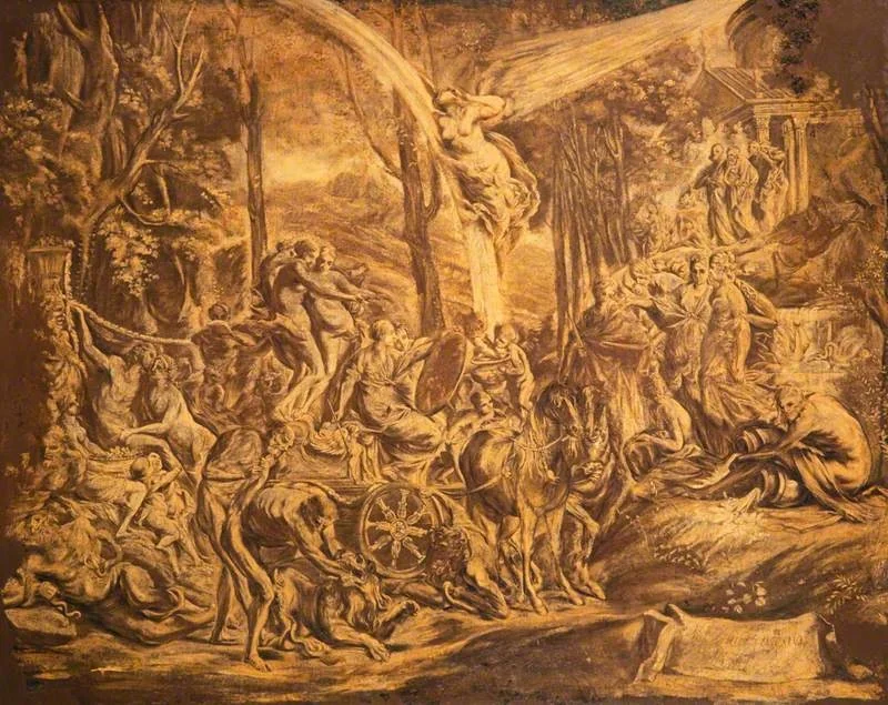 The Triumph of Painting, by Unknown, oil, 1675