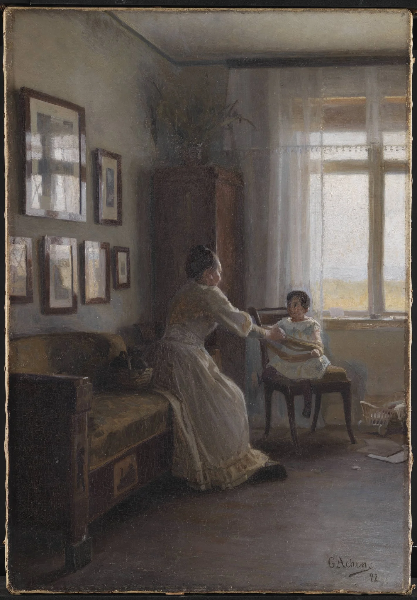 Interior with the Artist's Wife and Child