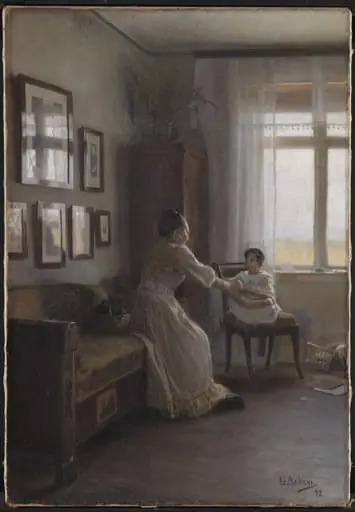 Interior with the Artist's Wife and Child