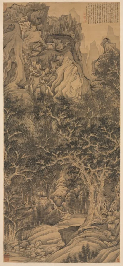 The Mountain of Five Cataracts, by Chen Hongshou, unspecified, 1630