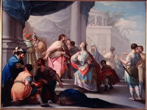 The Empress Marta de Constantinople before Alfonso X. Ramón Bayeu and Subías