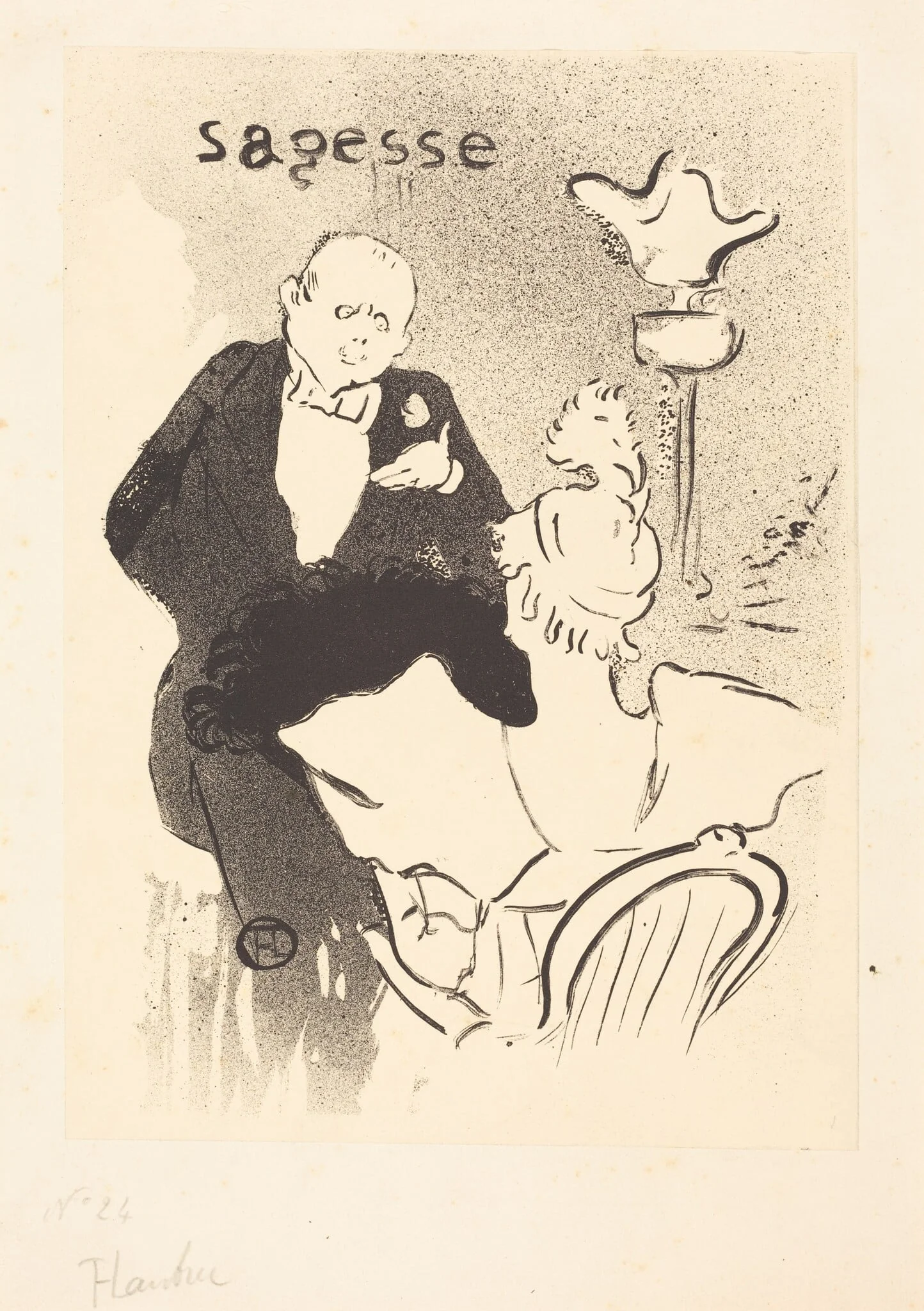 Wisdom (Sagesse), by Henri de Toulouse-Lautrec, ink, 1893