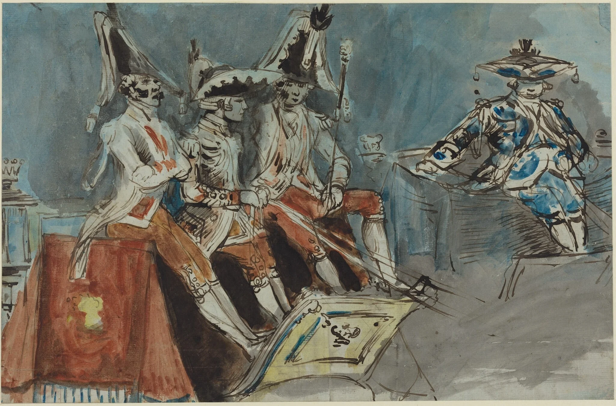 Coachmen, by Constantin Guys, ink, 1848