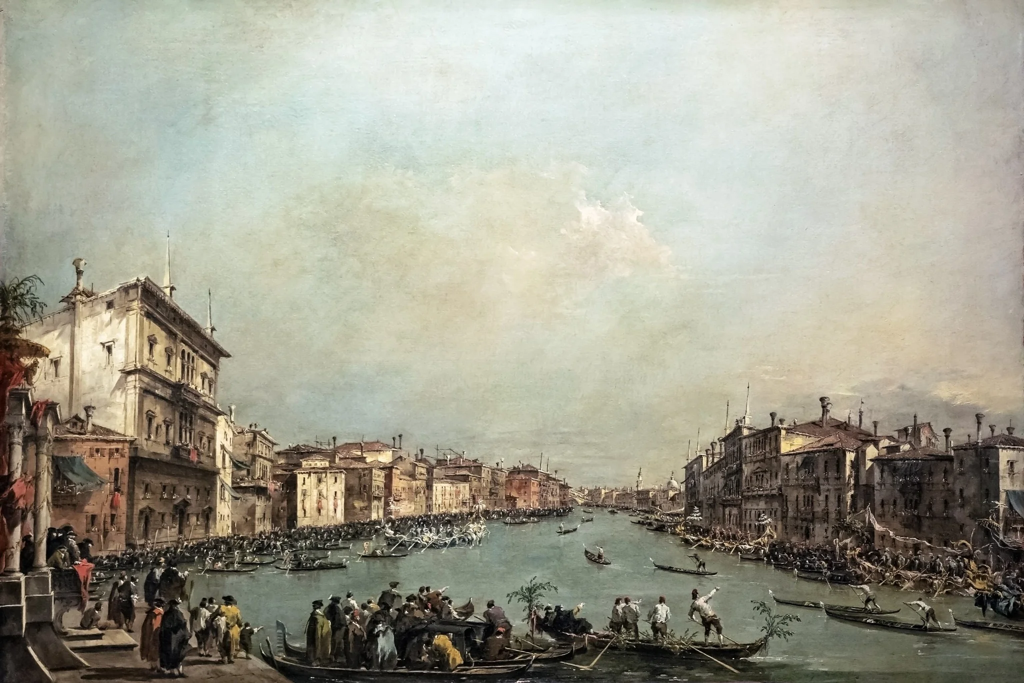 Regatta on the Grand Canal, by Francesco Guardi, oil, 1789