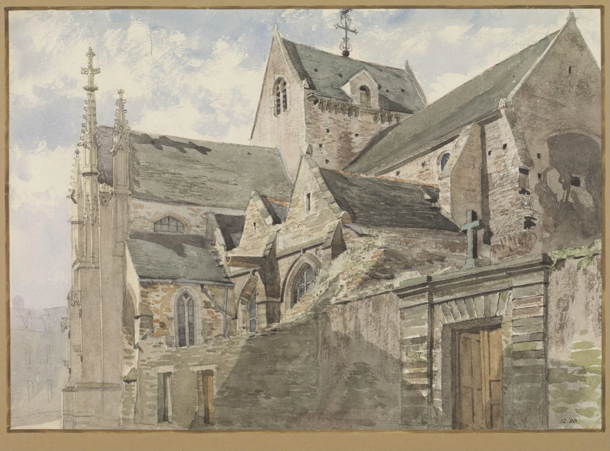 Exterior of a church at Cherbourg