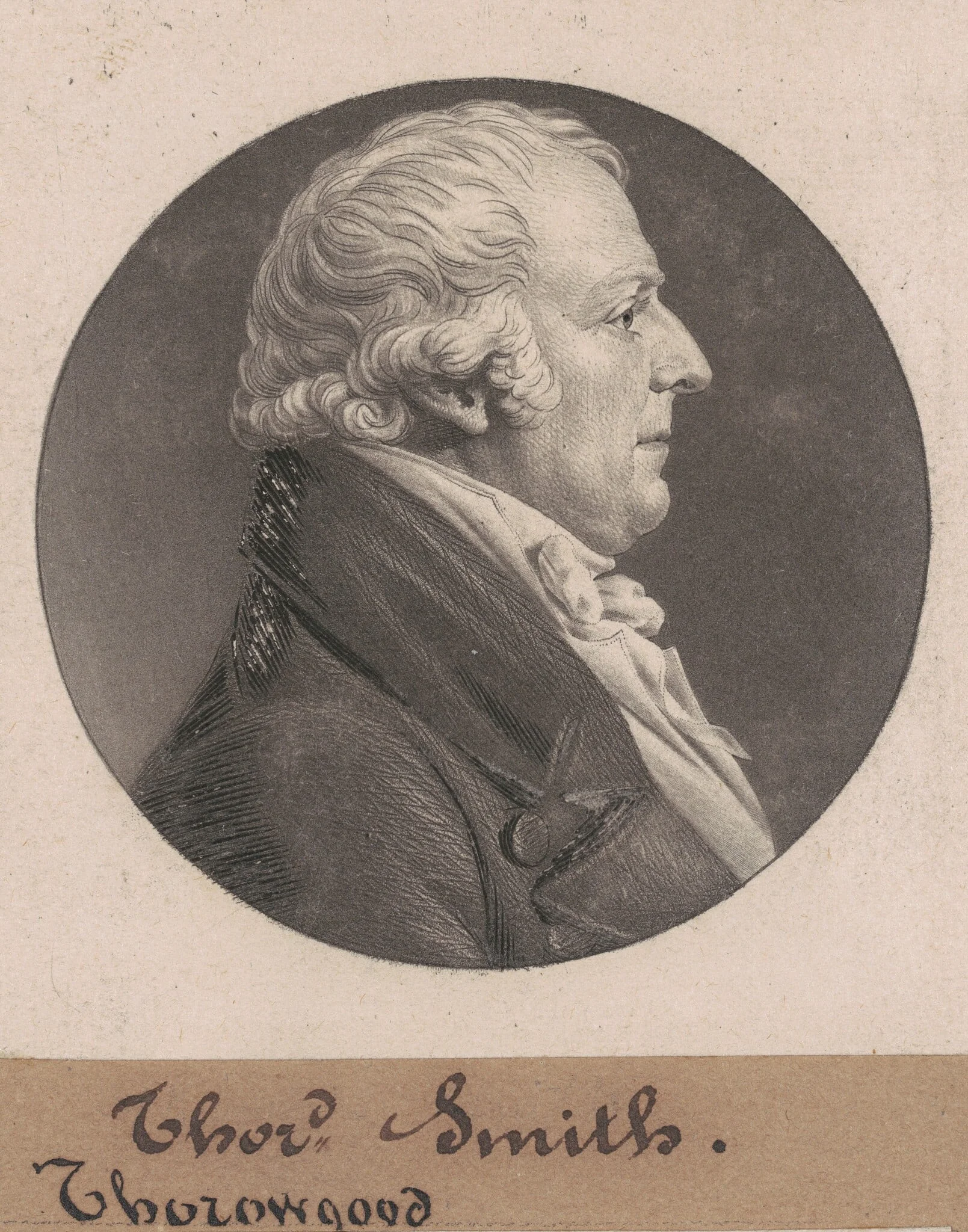 Thorowgood Smith, by Charles Balthazar Julien Févret de Saint-Mémin, ink, 1804