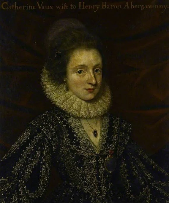 Catherine Vaux, Lady Abergavenny, by Paul van Somer I, oil, 1617