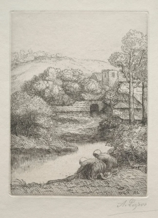 The Washing Place, called The Washerwomen (Le Lavoir, Dite "Les Laveuses"), by Alphonse Legros, 1884